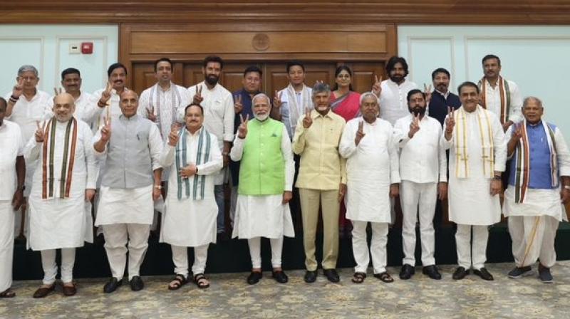 Narendra Modi elected NDA leader Narendra Modi elected NDA leader