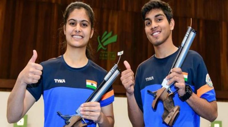 Bhakar-Anmol Won Gold Medal in Air Pistol Mixed Bhakar-Anmol Won Gold Medal in Air Pistol Mixed
