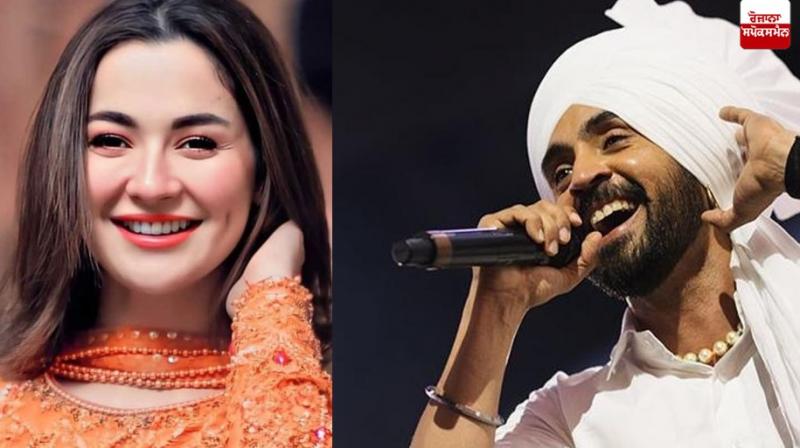 Diljit dosanjh pakistani actress hania amir performed in london Diljit dosanjh pakistani actress hania amir performed in london