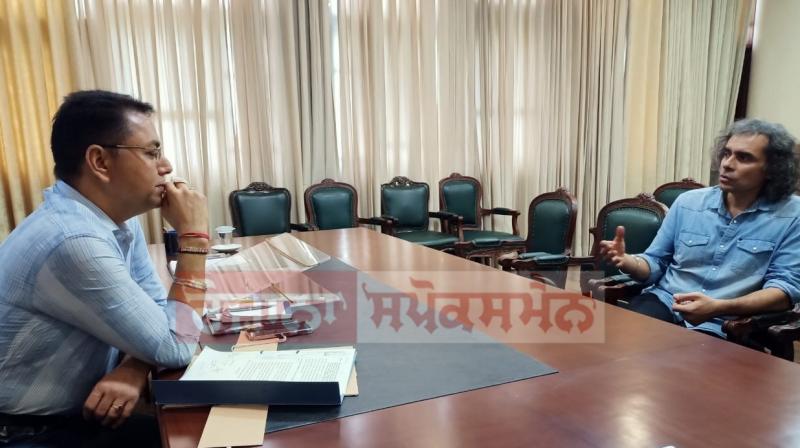 Bollywood director Imtiaz Ali met Cabinet Minister Aman Arora Bollywood director Imtiaz Ali met Cabinet Minister Aman Arora