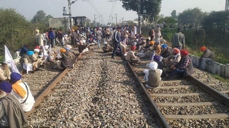 Farmer Protest On Railway 