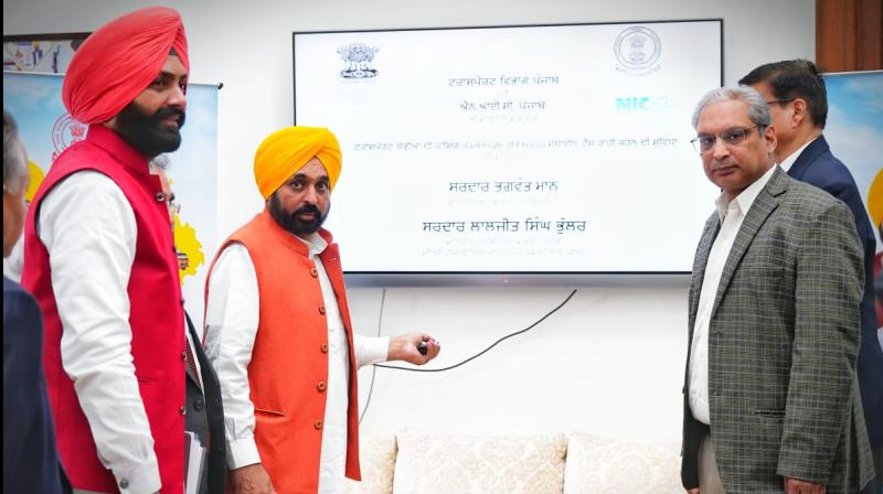 CM BHAGWANT MANN LAUNCHES APP DEVELOPED BY TRANSPORT DEPARTMENT