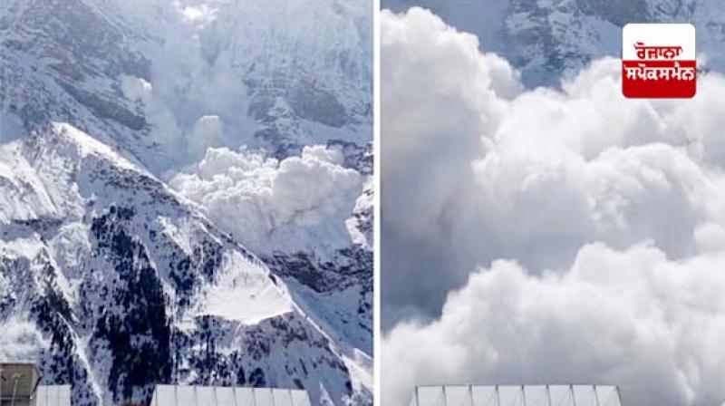 Massive destruction due to glacier collapse in Mana village of Chamoli Massive destruction due to glacier collapse in Mana village of Chamoli