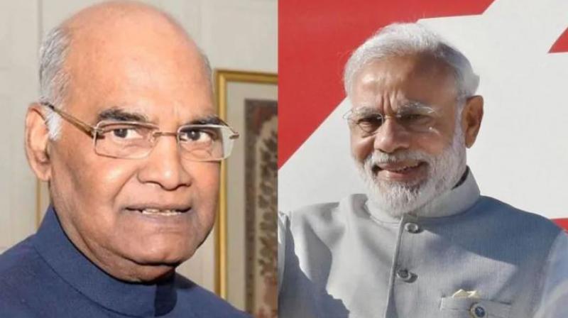 President Ram Nath Kovind and PM Narendra Modi 