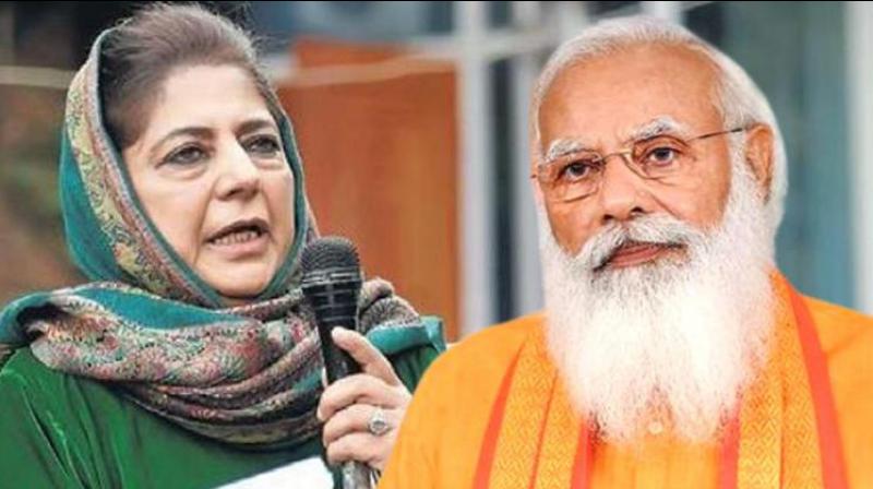 Mehbooba Mufti and PM Modi