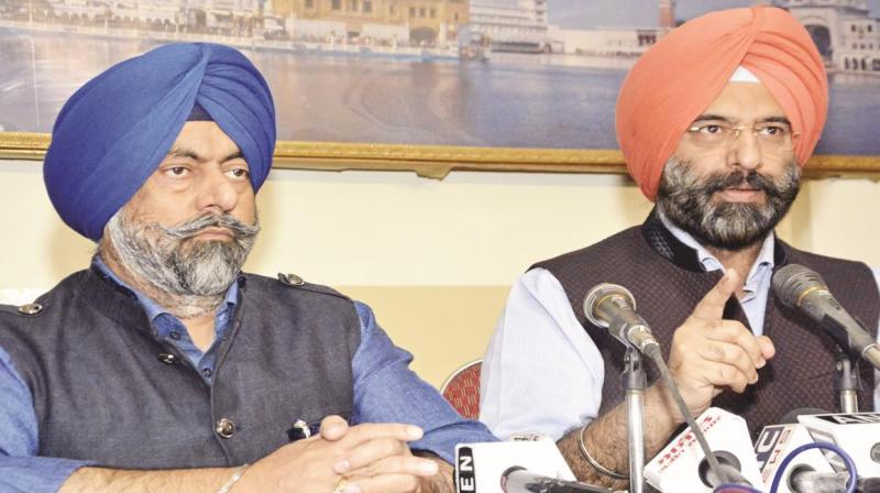 Manjider SIngh Sirsa during press conference Manjider SIngh Sirsa during press conference