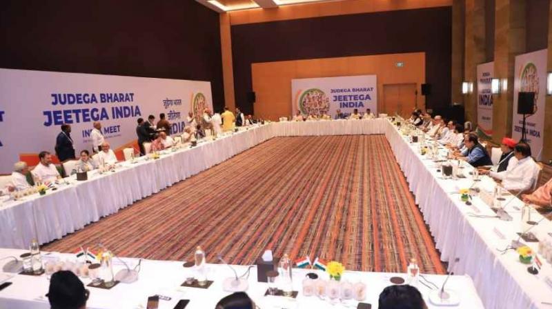 Members of the 'India' alliance gathered in Mumbai for an informal meeting Members of the 'India' alliance gathered in Mumbai for an informal meeting
