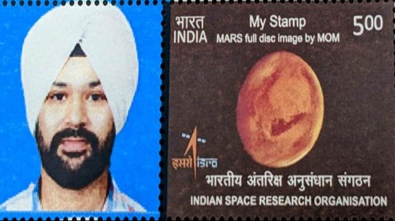 Postage stamp issued in the name of rocket scientist Harjit Singh