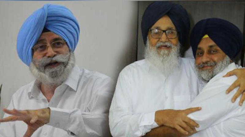 H.S Phoolka with Badal