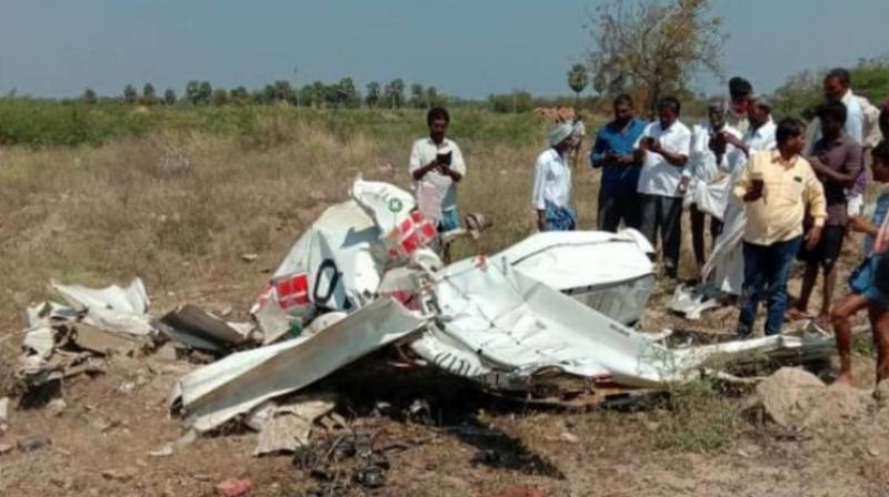 Hyderabad private flying academy helicopter crashes