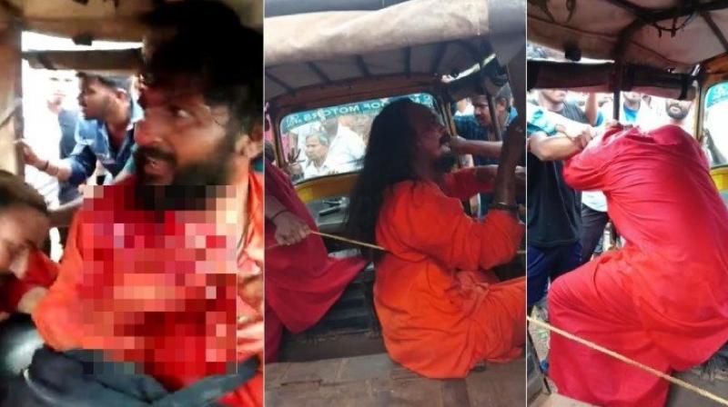 Three alleged sadhus beaten up on suspicion of child theft Three alleged sadhus beaten up on suspicion of child theft