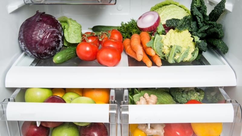 vegetables in the fridge