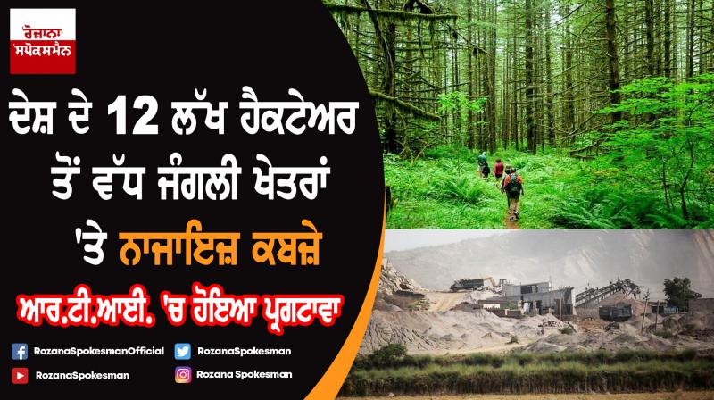 12 lakh hectares of forest area is under illegal occupation : RTI