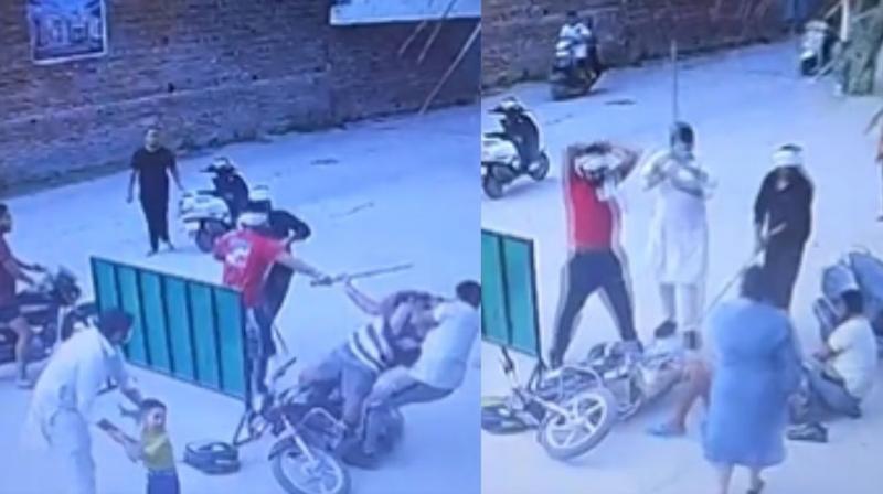 6 Bike-Borne Men Thrash Father With Sticks In Front Of Crying Son Near Mansa School 6 Bike-Borne Men Thrash Father With Sticks In Front Of Crying Son Near Mansa School