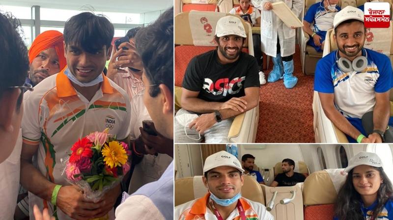 Indian athletics team returns from #TokyoOlympics to Delhi Indian athletics team returns from #TokyoOlympics to Delhi