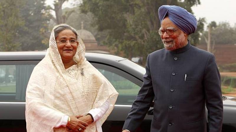 Sheikh Hasina, Manmohan Singh Sheikh Hasina, Manmohan Singh