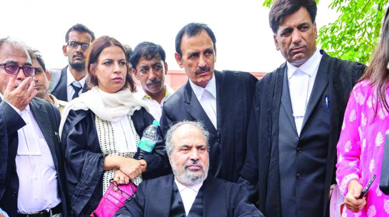 Senior PDP Leader Muzaffar Hussain Baig interacting with the media after taking part in the hearing of the 35-A challenging case Senior PDP Leader Muzaffar Hussain Baig interacting with the media after taking part in the hearing of the 35-A challenging case