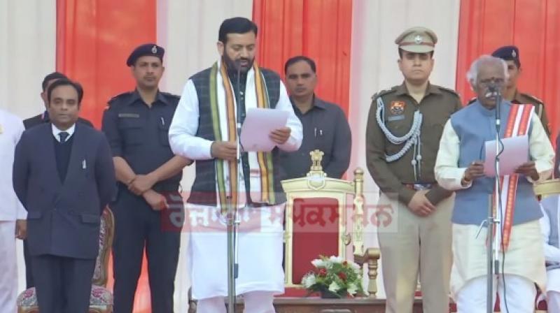 Nayab Singh Saini takes oath as new Haryana chief minister Nayab Singh Saini takes oath as new Haryana chief minister