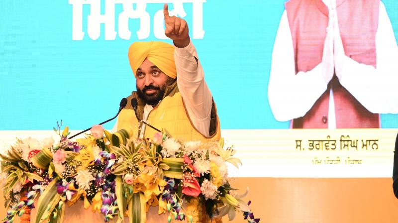 CM Bhagwant mann at Moga Sarkar Vyapaar Milni CM Bhagwant mann at Moga Sarkar Vyapaar Milni
