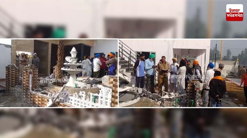 Mischievous miscreants broke park Inside Gurdwara Sahib