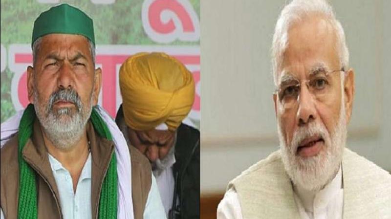 Rakesh Tikait and PM Modi Rakesh Tikait and PM Modi