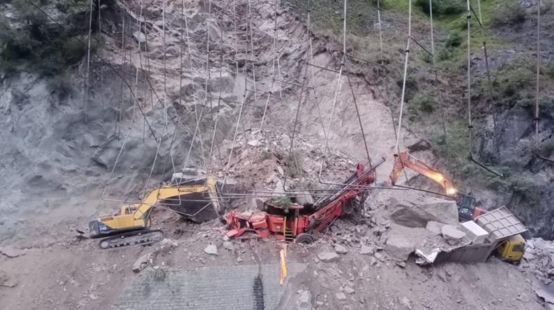 tunnel under construction collapsed tunnel under construction collapsed