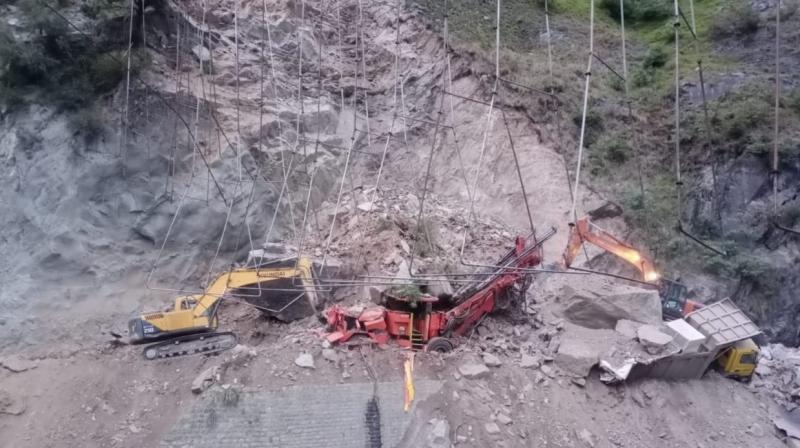 tunnel under construction collapsed