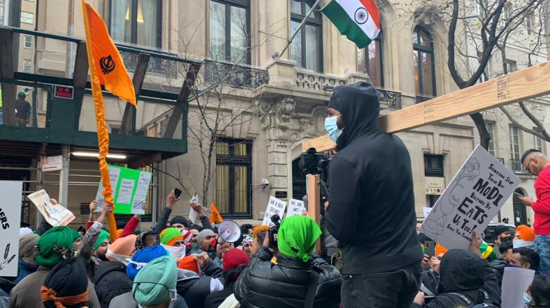 Protest against Farm Laws in front of Indian Consulate in New York