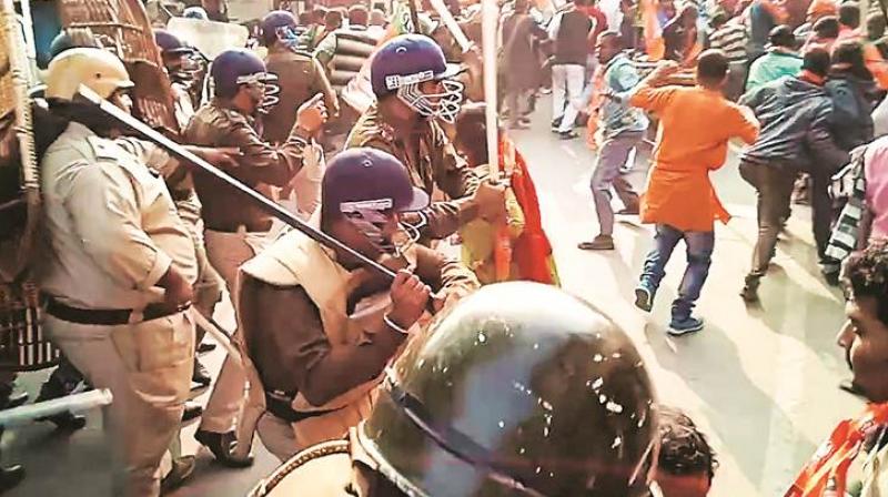 Violence in many places during the second phase of the Lok Sabha elections Violence in many places during the second phase of the Lok Sabha elections