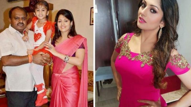 Kumaraswamy Beautiful Wife Radhika pics Karnatka 