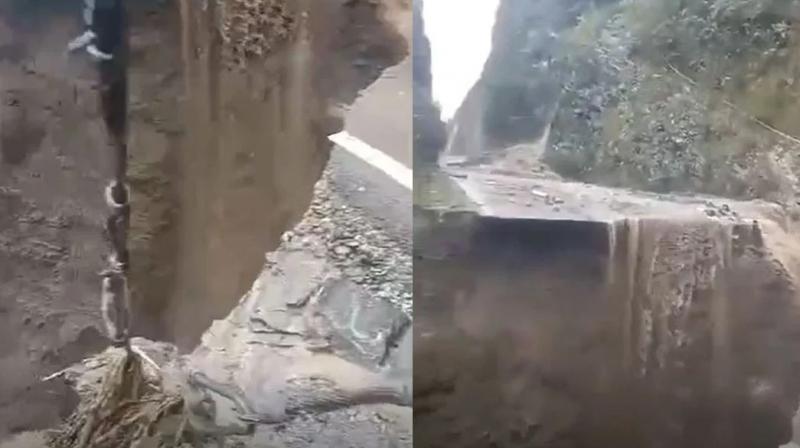Landslide in Arunachal Pradesh, highway linking China border washed away