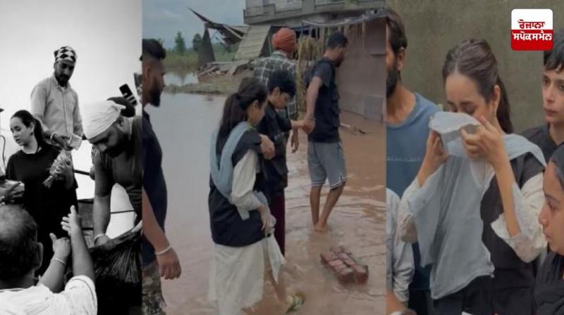 Famous singer Sunanda Sharma distributed relief kits to 250 flood affected families Famous singer Sunanda Sharma distributed relief kits to 250 flood affected families