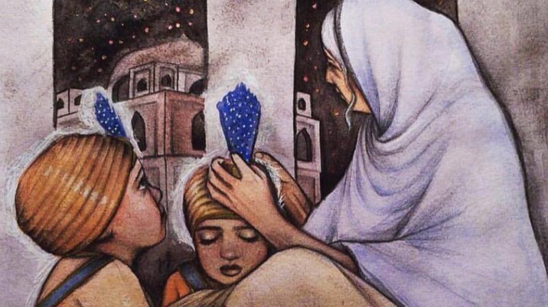 Mata Gujra ji and Chotte Sahibzade Mata Gujra ji and Chotte Sahibzade