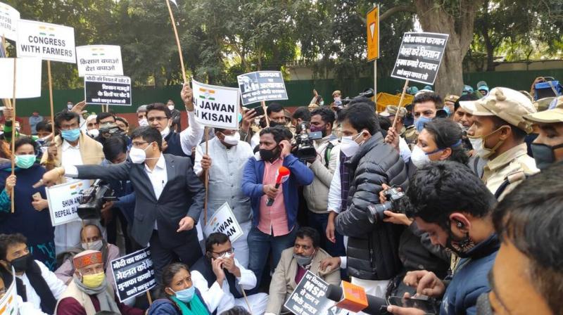 Delhi Police stops Congress March Delhi Police stops Congress March