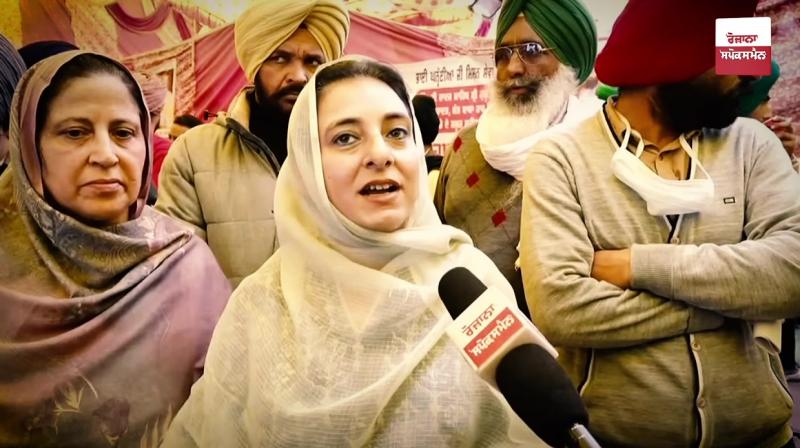Capt Kanwaljit Singh's daughter at farmers protest Capt Kanwaljit Singh's daughter at farmers protest