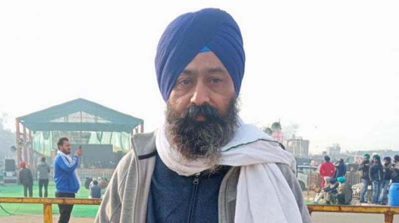 Gurtej Singh reaches Singhu on foot from Jalandhar Gurtej Singh reaches Singhu on foot from Jalandhar
