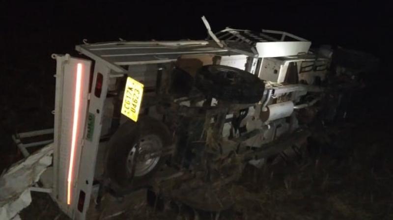 Nine people died, 13 injured after a van overturned in Kotput Nine people died, 13 injured after a van overturned in Kotput