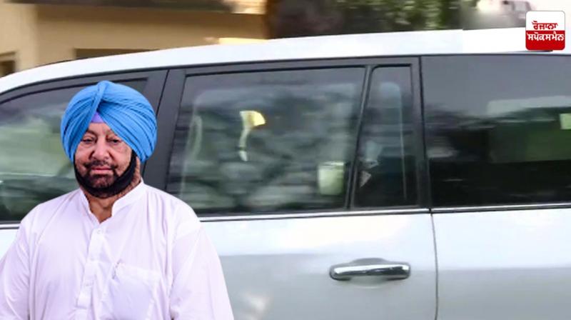  Captain Amarinder Singh arrives at Punjab Bhawan