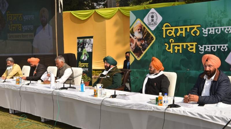Captain Amarinder Singh chairing an All Party Meeting Captain Amarinder Singh chairing an All Party Meeting