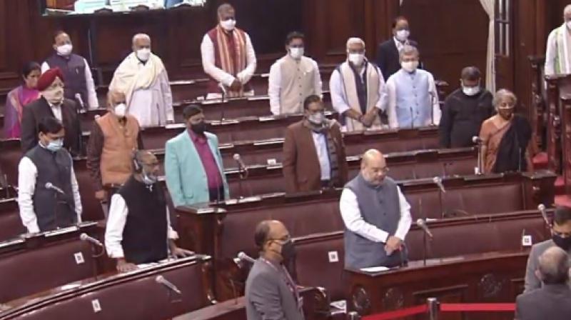 Members of Rajya Sabha pay tribute to the victims Members of Rajya Sabha pay tribute to the victims