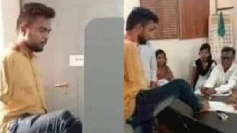 Disabled youth casting vote with his feet Disabled youth casting vote with his feet
