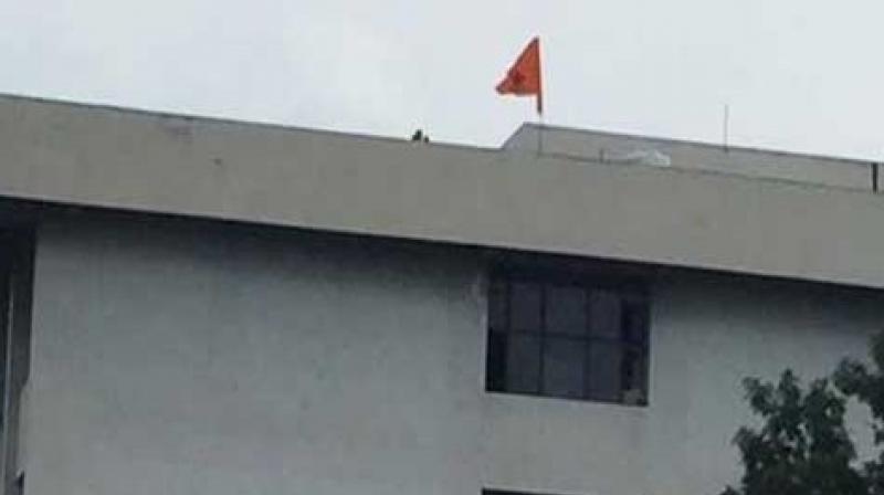 Khalistani flag hoisted at DC office a day before Independence Day Khalistani flag hoisted at DC office a day before Independence Day
