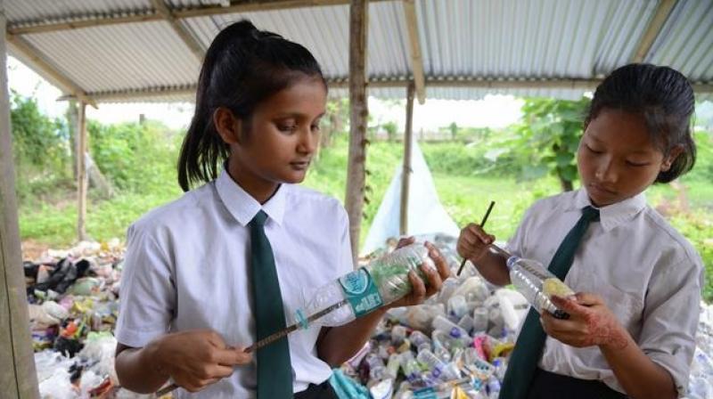 Plastic bottles are paying for school in Lagos Plastic bottles are paying for school in Lagos