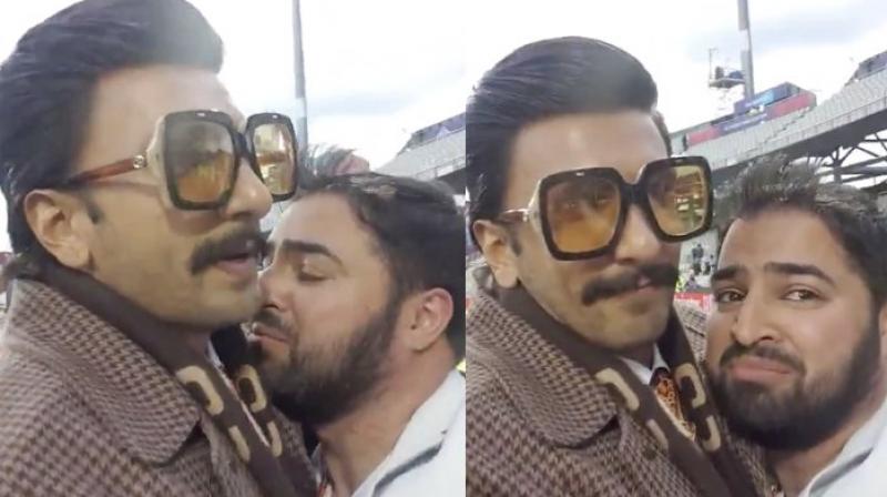 Ranveer Singh Hugged A Pakistani Fan After India's Win Ranveer Singh Hugged A Pakistani Fan After India's Win