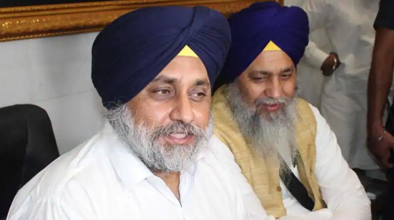 Sukhbir Singh Badal And Gobind Singh Longowal Sukhbir Singh Badal And Gobind Singh Longowal