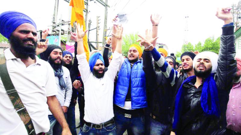 Sikhs Protested Sikhs Protested