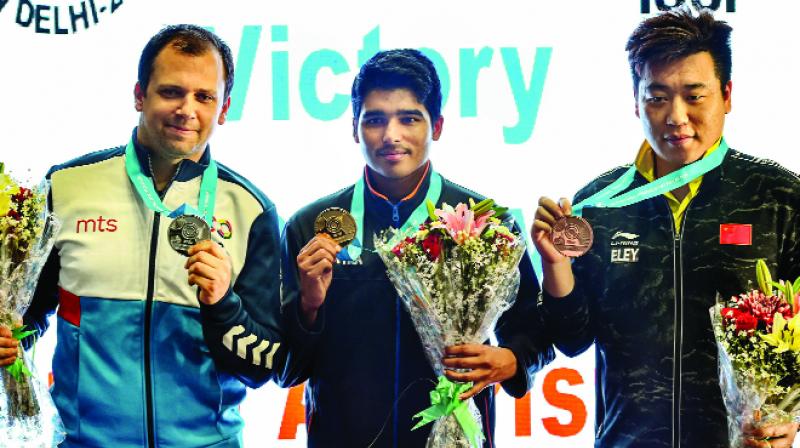 Saurabh won the gold Medal in ISSF World Cup