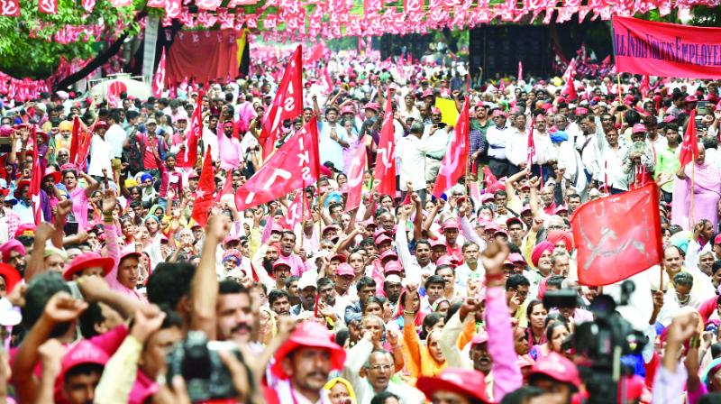 Farmer organizations demonstrating protest Farmer organizations demonstrating protest