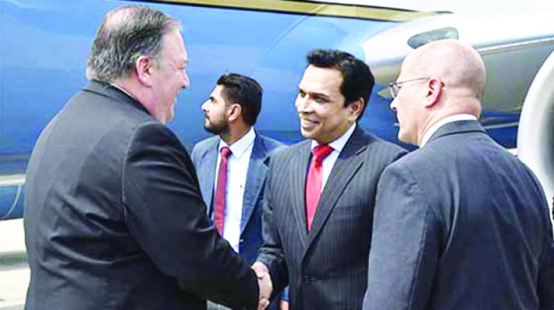 US Foreign Minister Pompeo, arrived in Pakistan