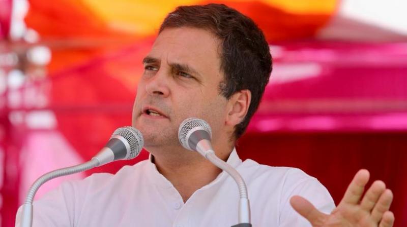 Rahul Gandhi addressed in the public meeting in Dhaulpur